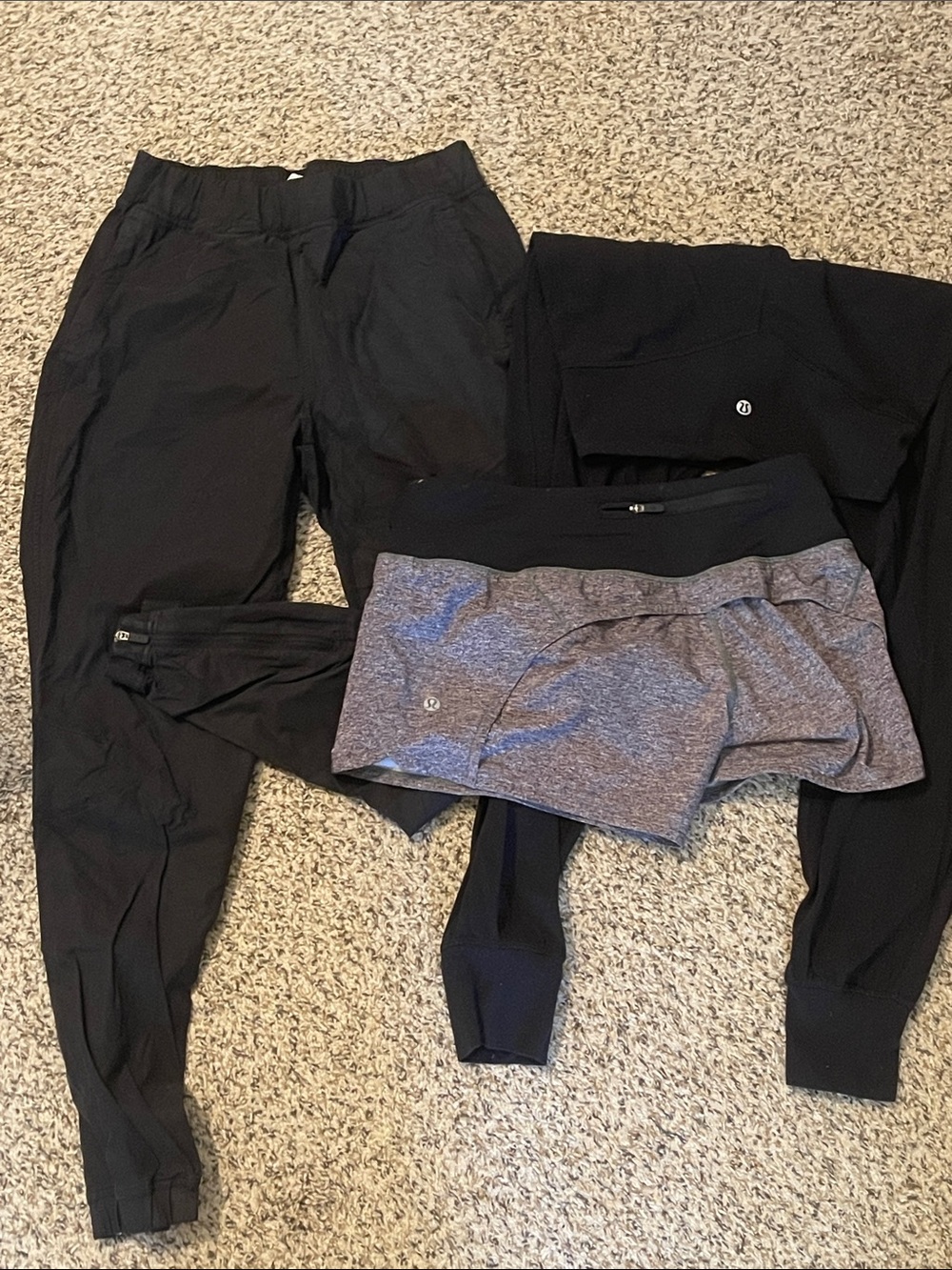 lululemon athletica two studio joggers speed up shorts 4” bundle